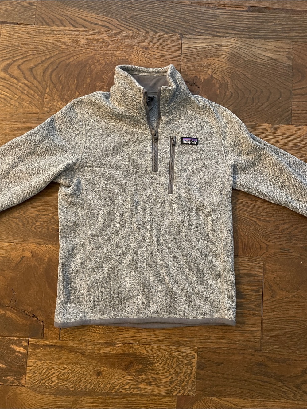 Patagonia Light Heather Gray Quarter-Zip Fleece Pullover